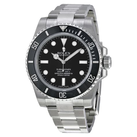 rolex submariner steel automatic black dial men's watch 114060|Rolex Submariner oyster steel.